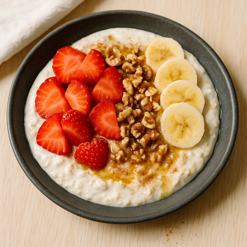 Griechischer Joghurt mit Honig, Walnüssen und frischen Früchten